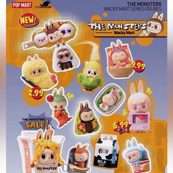 POP MART LABUBU THE MONSTERS Wacky Mart Series Figure Toy- Labubu sandwich - Picture 3 of 10